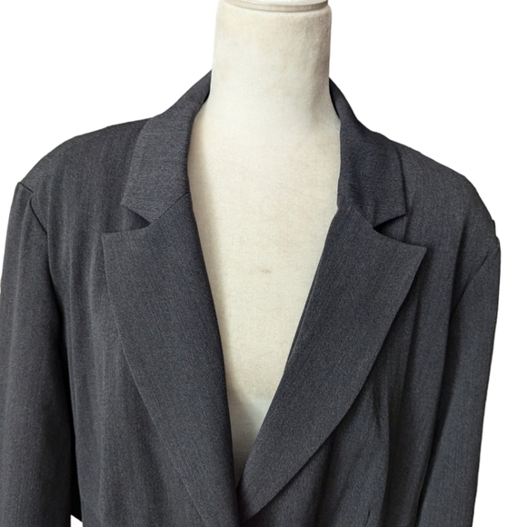 Lane Bryant charcoal gray long classic career plus size blazer New NWT sz 22/24 - Picture 5 of 13
